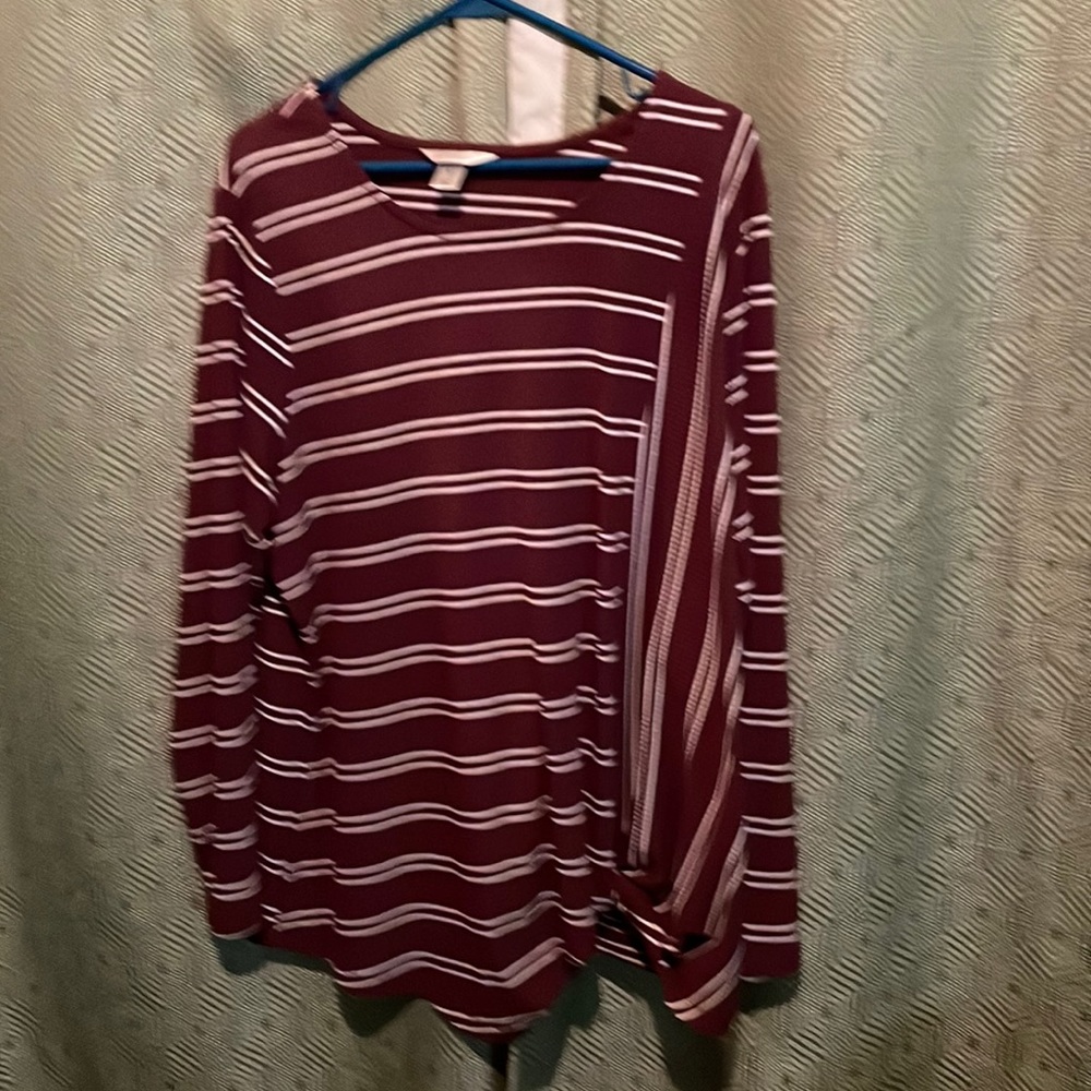 CJ Banks ribbed l/s top size 2X EUC